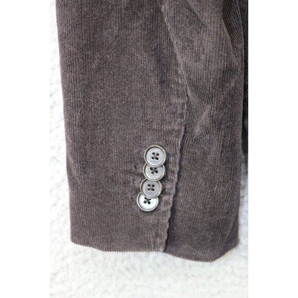 Land's End Women's Brown Corduroy Blazer-Pockets-Size 8-Three Buttons-Business - Picture 12 of 13